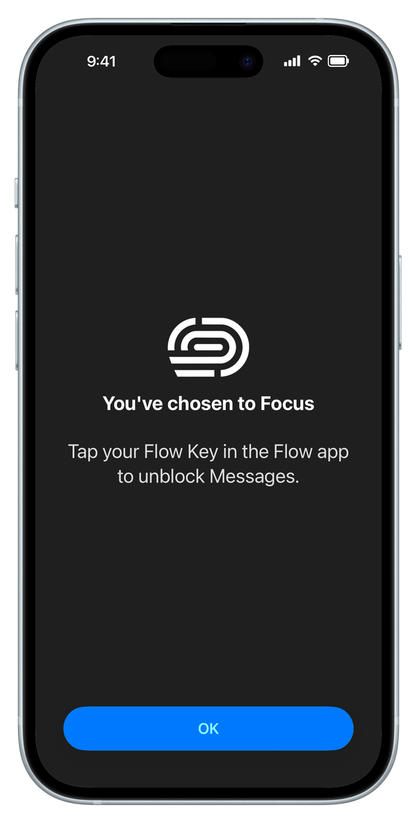 Flow blocked screen